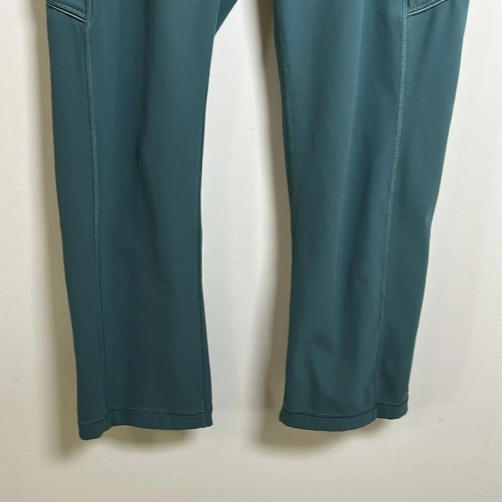Lululemon Speed Up Crop 21 inch Luxtreme Green Teal Shadow Sz 8
